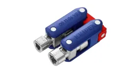 KNIPEX Schakelkastsleutel DoubleJoint 00 11 06 V03 dopsleutel (Blauw/rood)